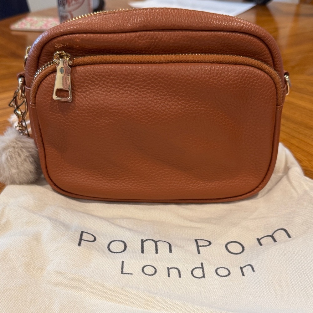 Pom Pom London Brown Crossbody Bag